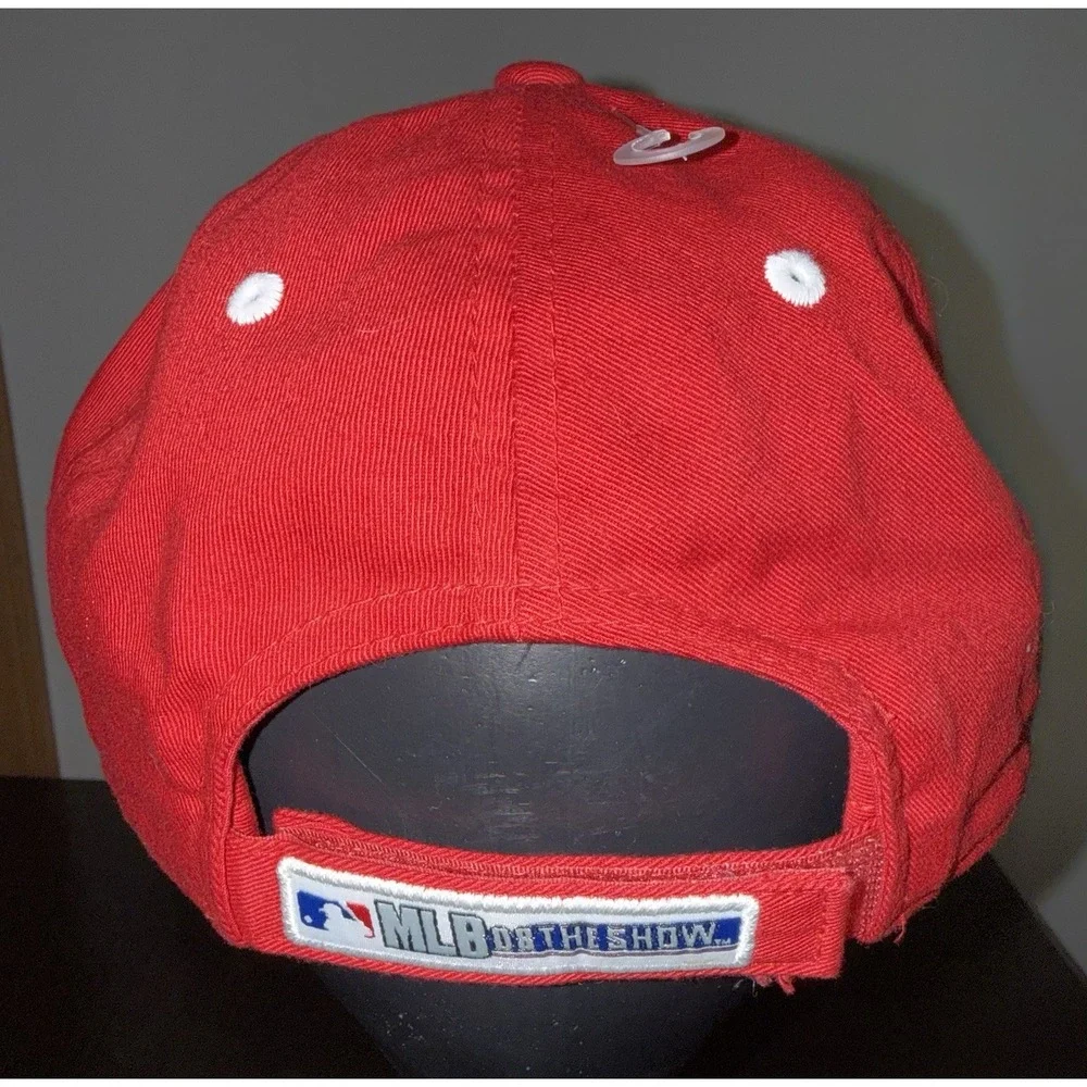 Angels Red Baseball Cap MLB 08 The Show Promotional Hat New Era Adjustable Strap